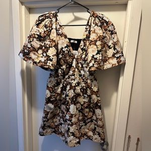 Abercrombie Flutter Sleeve Drop-Waist Mini Dress